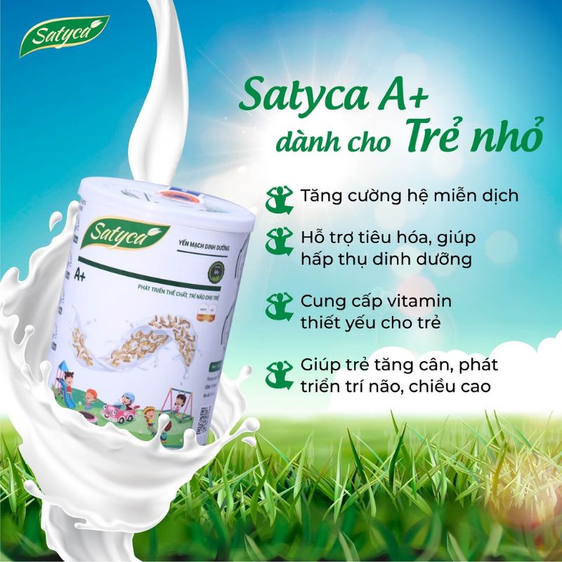 Sữa yến mạch Healthy Satyca A+ cho trẻ nhỏ