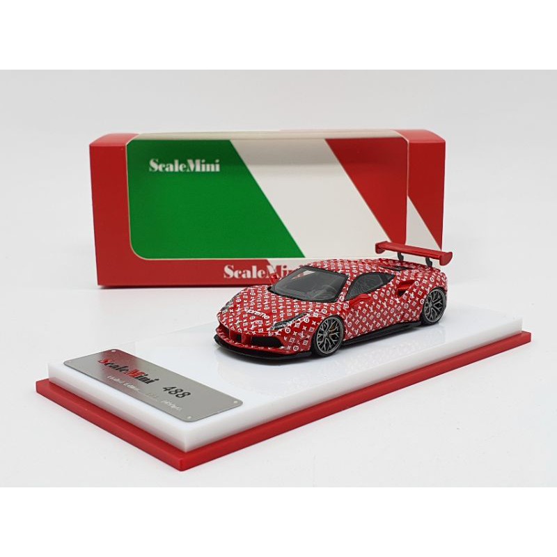 Xe Mô Hình Ferrari 488 Supreme 1:64 Scale Mini ( Đỏ Supreme )