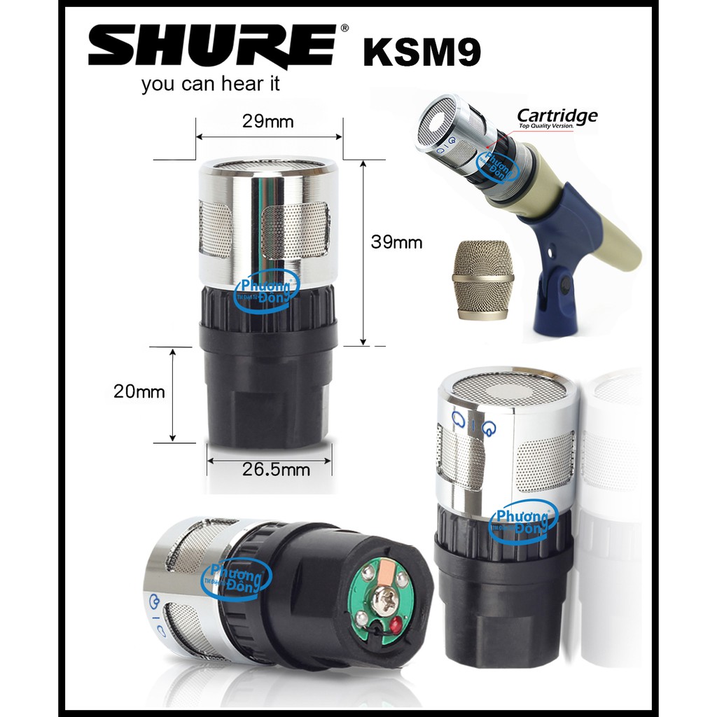 Đầu âm thanh Củ micro Shure KSM9 cardioid, supercardioid chuyên nghiệp, giảm hú tốt