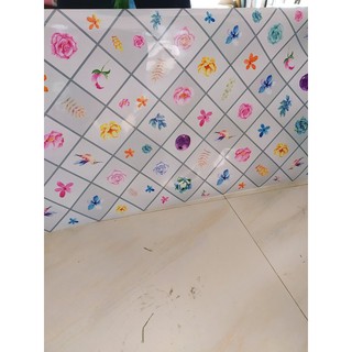 Cuộn 5m giấy dán bếp khổ 60cm -  hình hoa ECC014