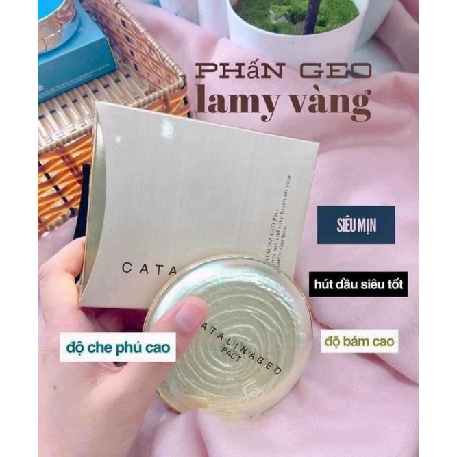 Phấn phủ GEL vàng Catalina Geo vàng siêu mịn
