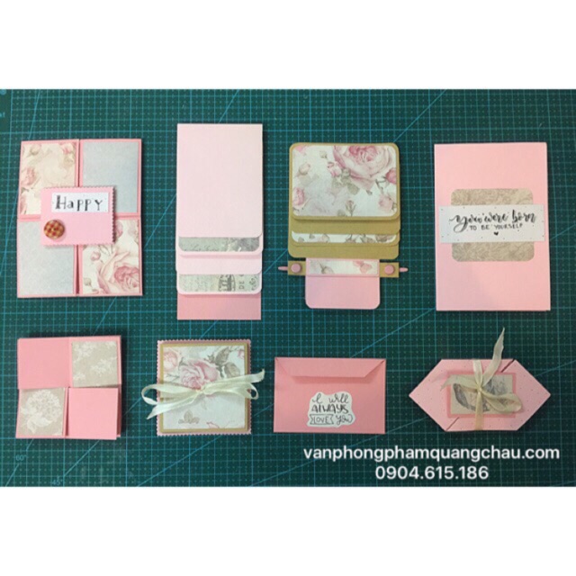 Hiệu ứng dán ảnh Scrapbook , album tông hồng - Bộ 08 - 13 hiệu ứng (tùy mẫu)