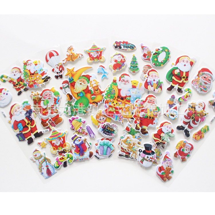 10 Vỉ Sticker 3D Giáng Sinh