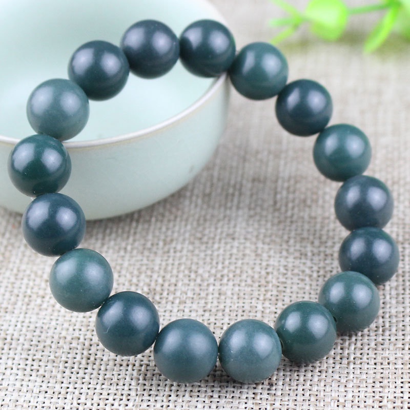 Vòng Tay Chuỗi Hạt Bồ Đề 12MM Màu Xanh Lá Tự Nhiên Phong Cách Phật Giáo Cho Nam Và Nữ