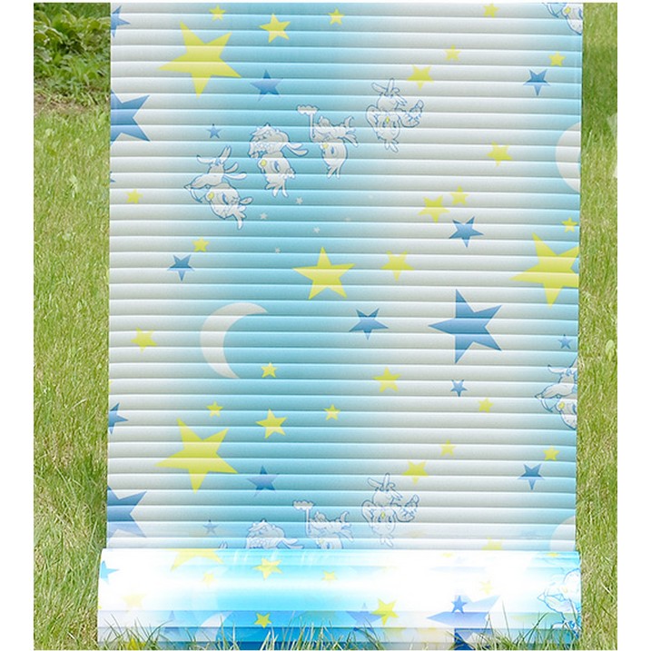 Decal giấy dán kính mặt trăng thỏ khổ rộng 0.45m