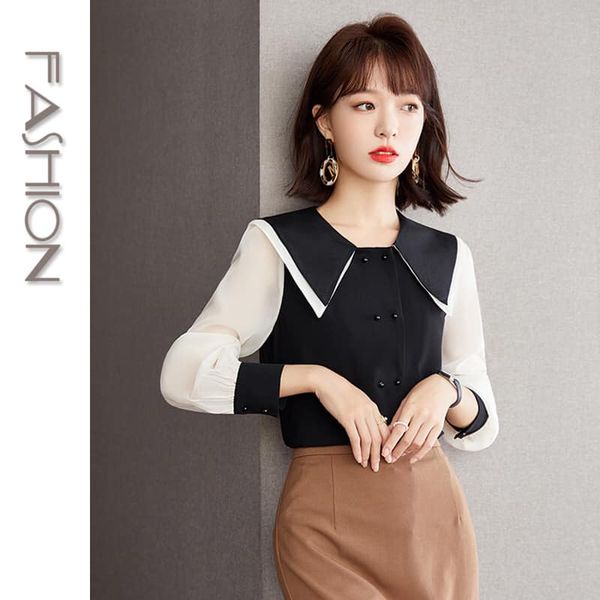 GT8145 Áo chiffon nữ dài tay hàng nhập Mã sản phẩm