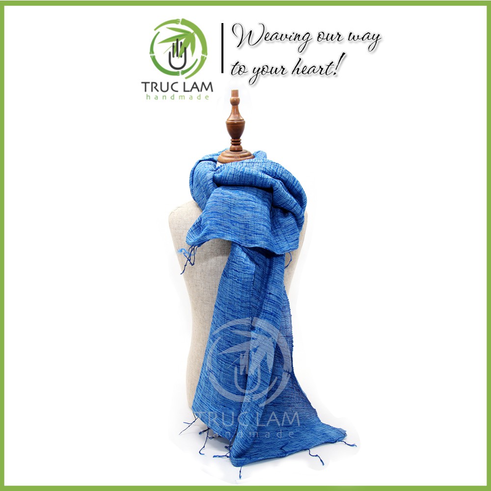 Khăn Choàng Nữ Thời Trang Cao Cấp Vải Lụa Đũi 100% Silk Nhiều Màu - Trúc Lâm Handmade