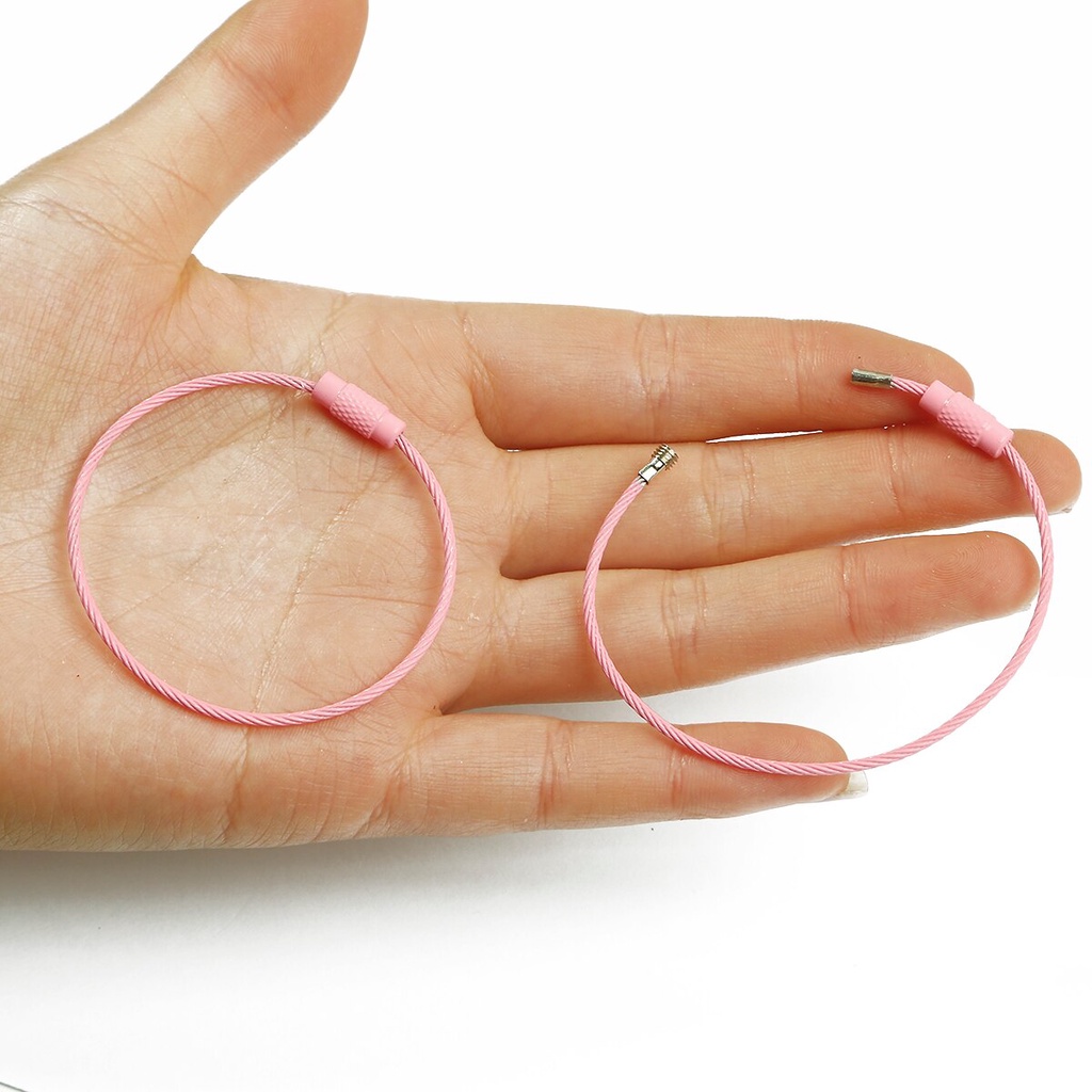 Vòng móc khóa hình tròn bằng thép không gỉ vít khóa tiện lợi 50mm