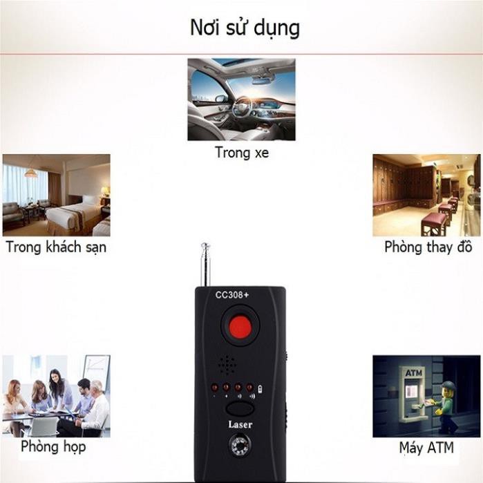 Máy phát hiện định vị, máy ghi âm, camera CC308+