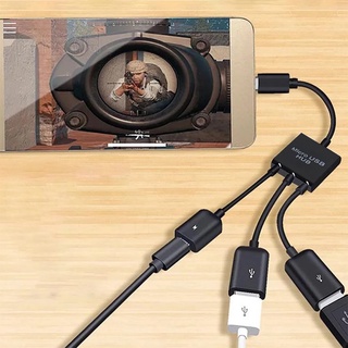 Cáp OTG 3 đầu cho android - Cáp Usb cho android-OTG cable 3 trong 1 Dây cáp chuyển đổi Micro/Type-C.