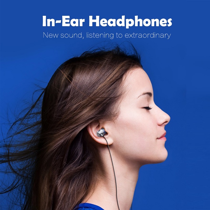 Tai Nghe Nhét Tai Kim Loại Loại c 3.5mm Chống Nước Có Mic