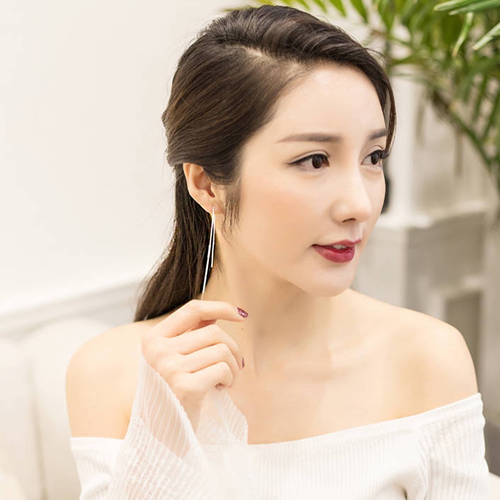 Đôi Khuyên Tai Dáng Dài Trang Trí Núm Tua Xinh Xắn Cho Nữ