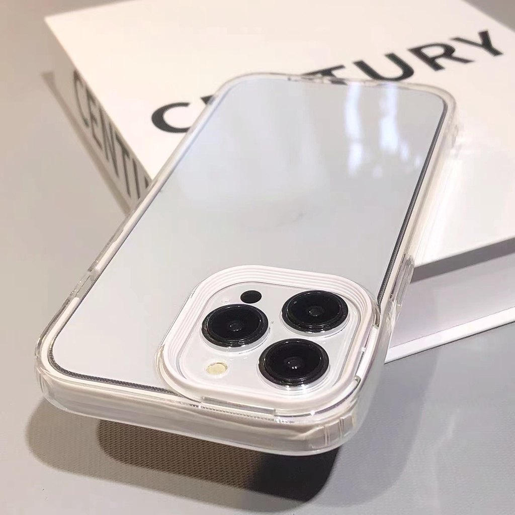 iPhone 13 Pro Max Ốp Điện Thoại Mềm Chống Vỡ Bảo Vệ Camera 2 Trong 1 Màu Trong Suốt Cho IPHONE 11 11 PROMAX X XR 7P 8P