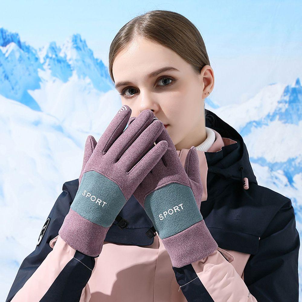 Găng Tay Nhung Dày Chống Trượt Giữ Ấm VANES1 Có Thể Chạm Màn Hình Cảm Ứng