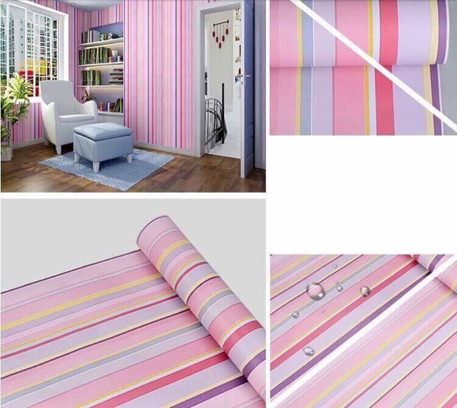 Combo Decal giấy dán mẫu sọc