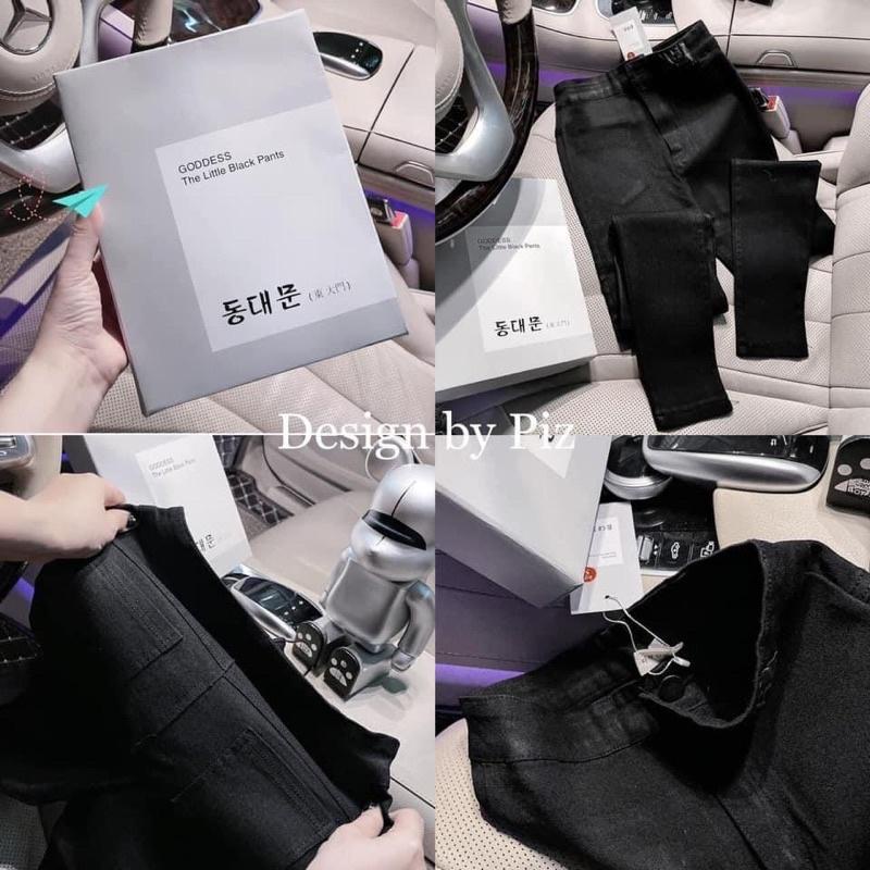 Quần skinny trơn đen full hộp hàn quốc gs120