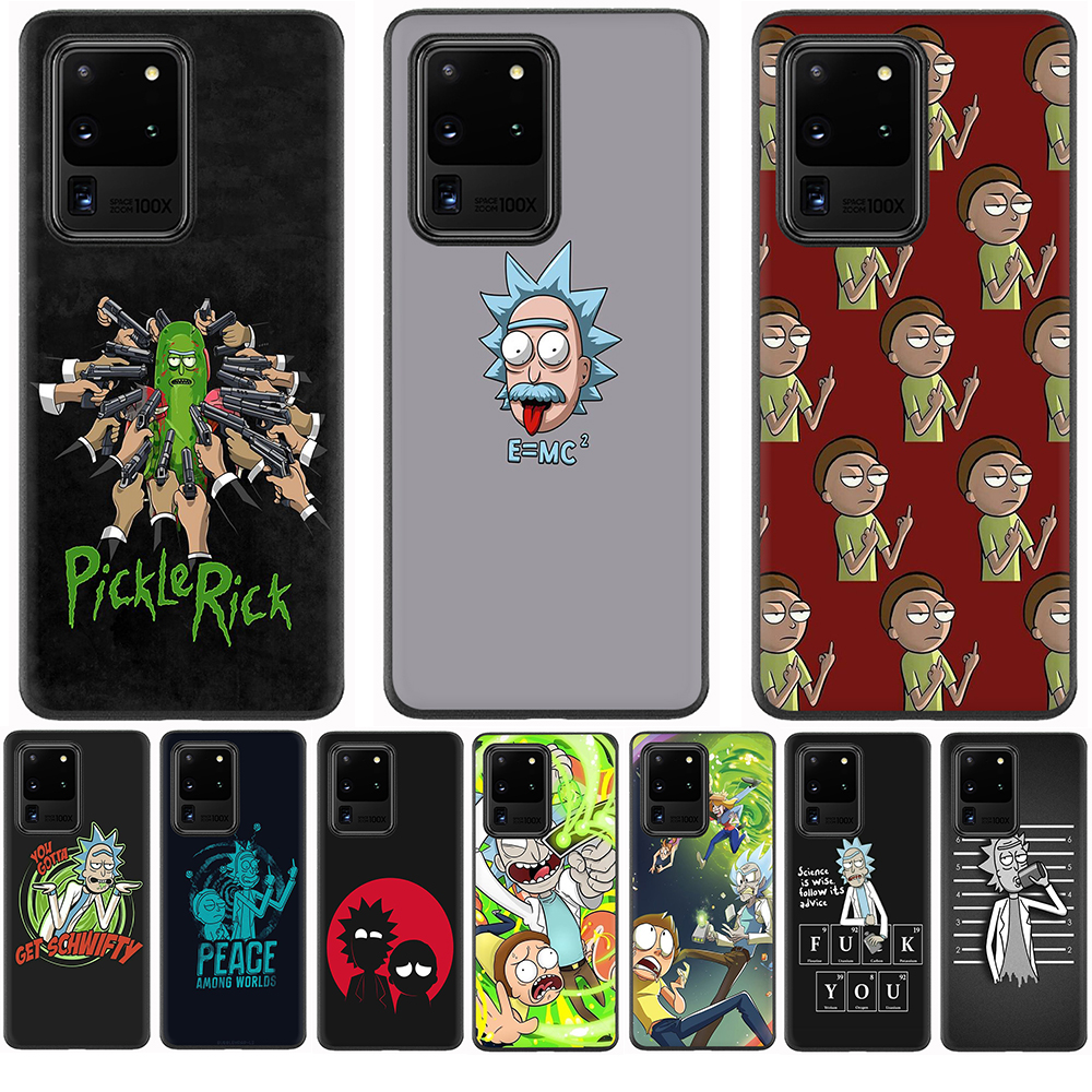 Ốp Điện Thoại Tpu Dẻo Họa Tiết Hoạt Hình Rick And Morty Dễ Thương Chống Rơi Cho Samsung Note 8 9 10 Plus S10 Lite 20 Ultra