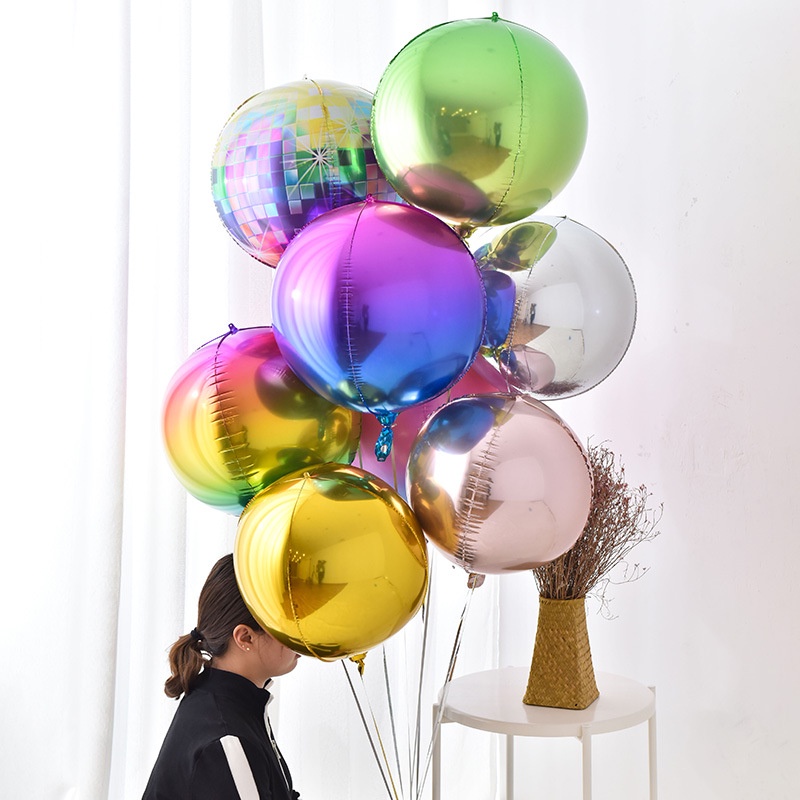 Bong Bóng Lá Nhôm 4D Ba Chiều Trang Trí Tiệc Sinh Nhật/Tiệc Cưới Cửa Sổ Cửa Hàng