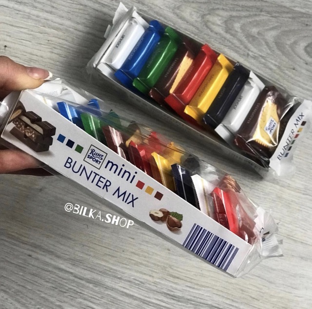 Socola Ritter Sport mini hộp 9 gói (150g)