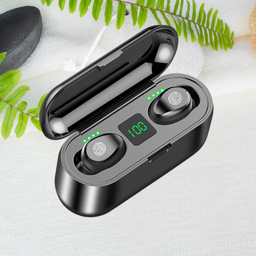 Tai Nghe Bluetooth F9 TWS 5.0 Có Micro Không Dây Nghe Gọi Cảm Ứng Chạm Âm Thanh Sống Động - F9 - Las