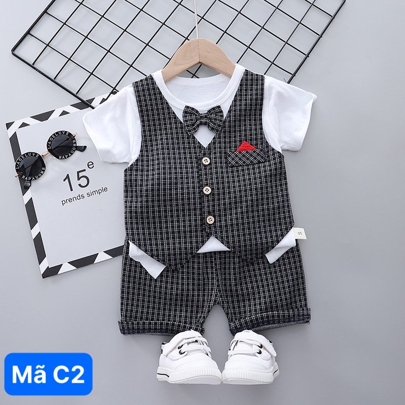 ComBo Giảm Giá Mua 2 Bộ Được Giá SỈ Set Công Tử Quàn Áo Trẻ Em Bé Trai Nhà MiDu Kid