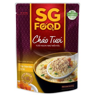 Combo 2 gói cháo tươi thịt thăn & bí đỏ SG Food 270g