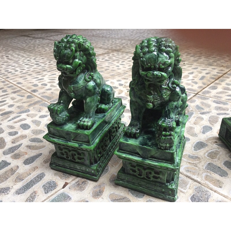 Tượng đôi kỳ lân đá xanh