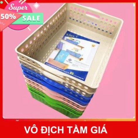 [ Bán giá gốc ] Khay nhựa chữ nhật, rổ nhựa hoa 3456 kích thước 33,5x22,5x7,8