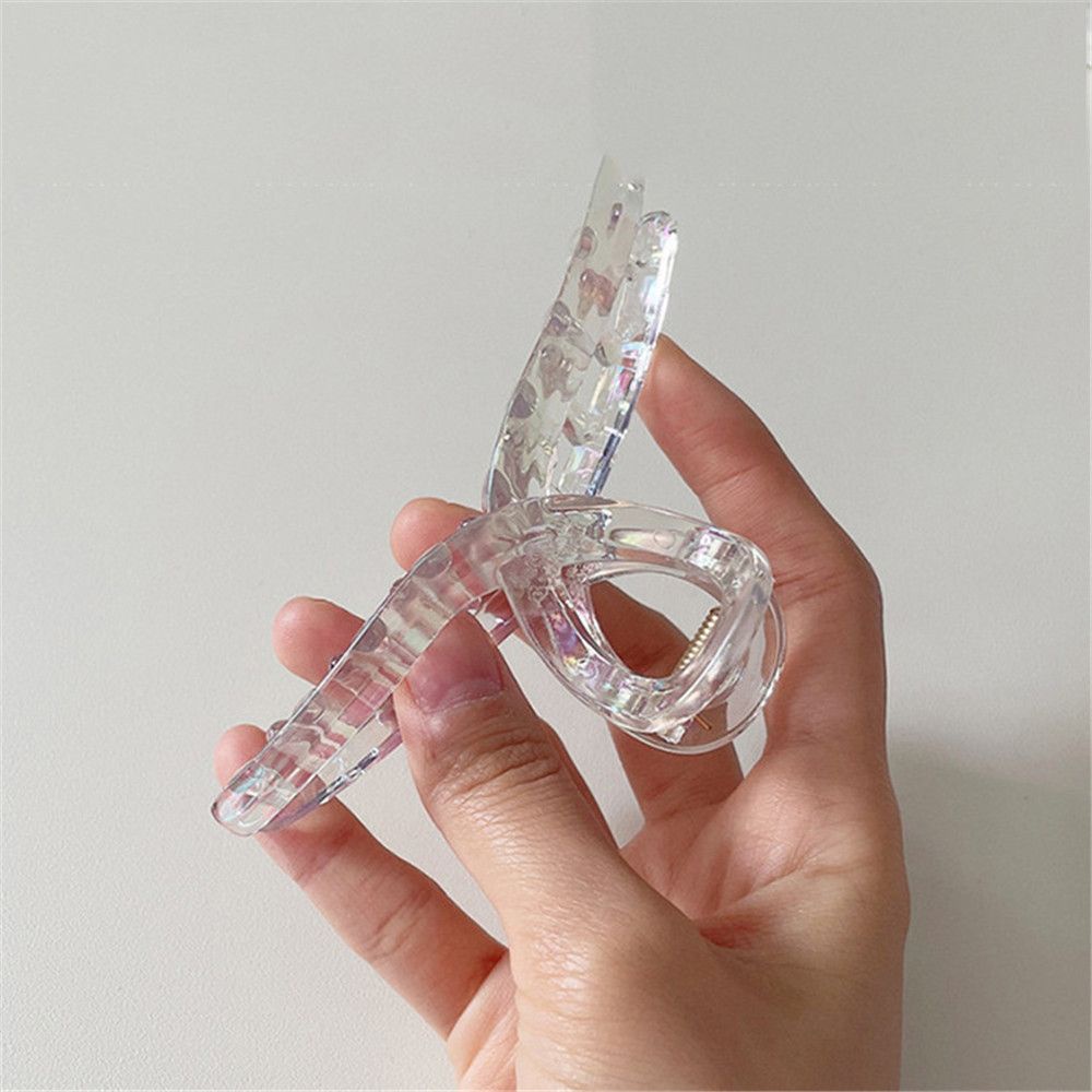 Kẹp Tóc Càng Cua Màu Laser Trong Suốt Thời Trang Cho Nữ