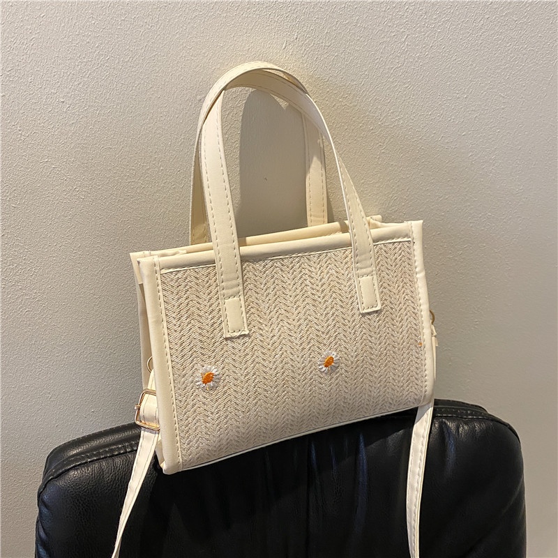 Túi Xách Đan Lát Cỡ Lớn Thiết Kế Mới Thời Trang Theo Phong Cách Hàn Quốc