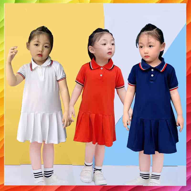 Váy polo cho bé gái, thời trang trẻ em kiểu dáng đuôi cá từ 1-5 tuổi