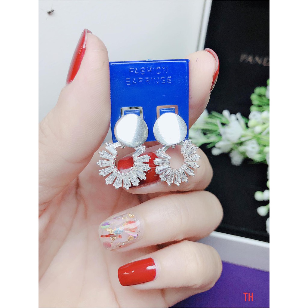 FREE SHIP BÔNG TAI NỮ MẪU MỚI BẠC TAC ĐẸP