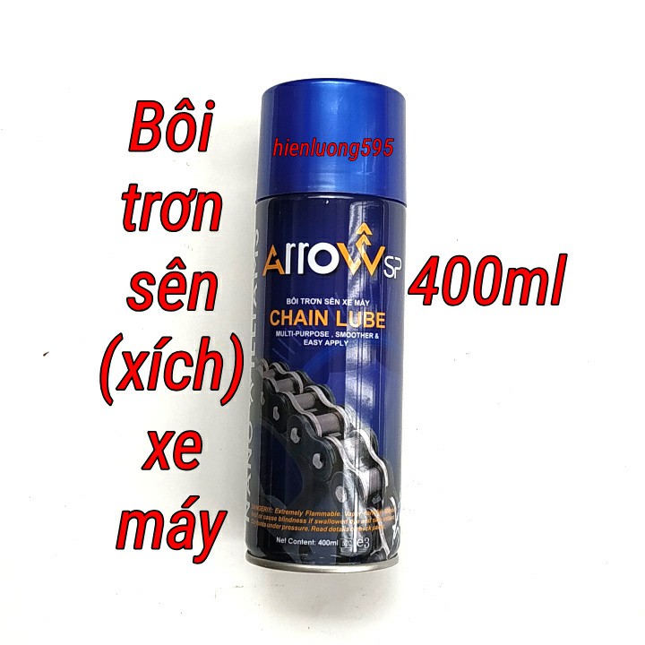 Dung dịch xịt Rửa, Bôi trơn sên (xích) xe máy Arrow