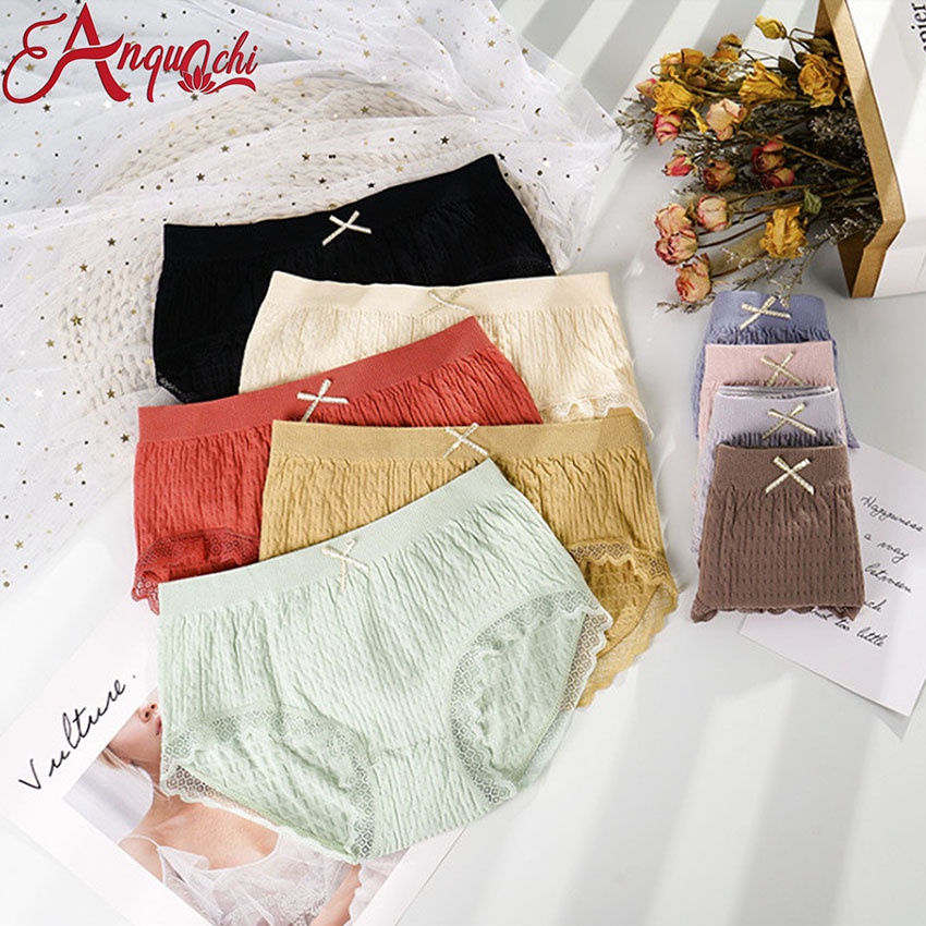 Quần lót nữ cotton kháng khuẩn sexy dễ thương giá rẻ freesize thoải mái co giãn tốt L001 - Anquachi