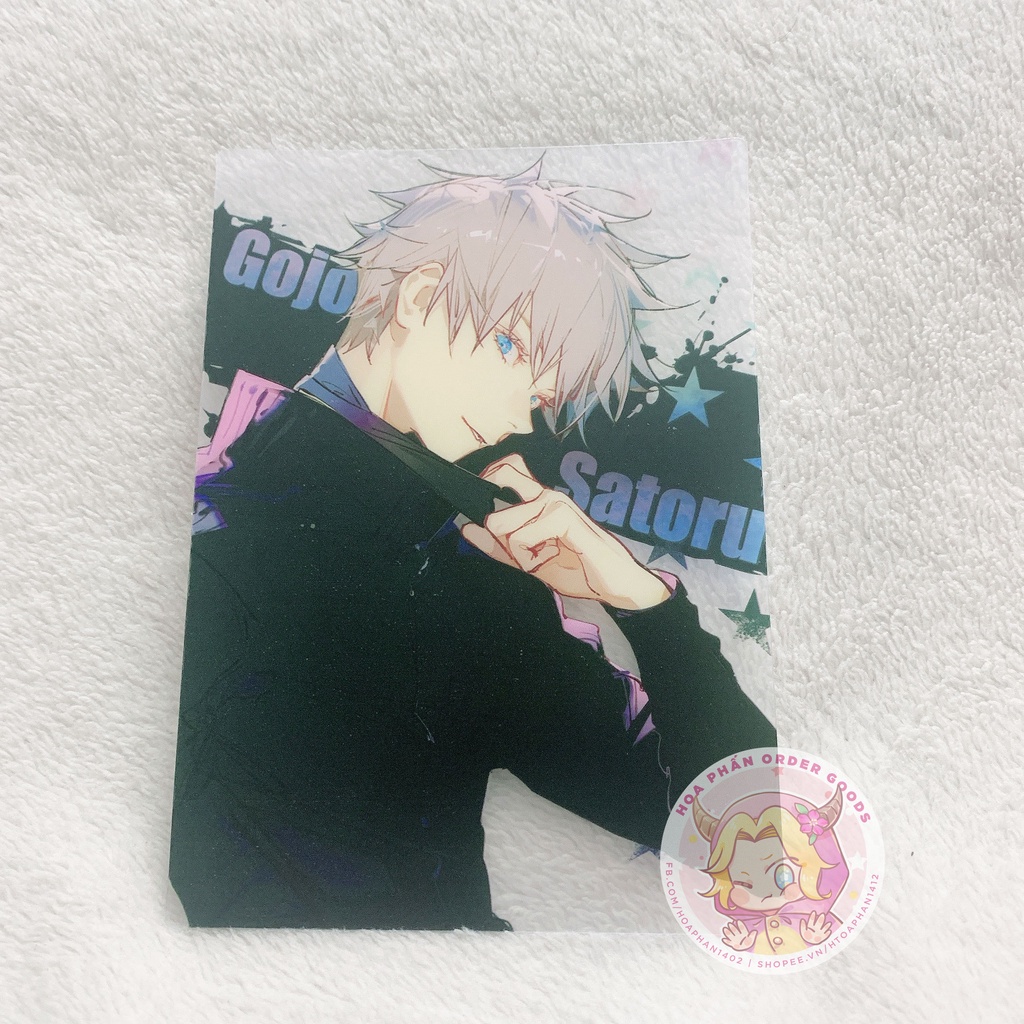 Huy hiệu, móc khóa, card trong Gojo Satoru Jujutsu Kaisen