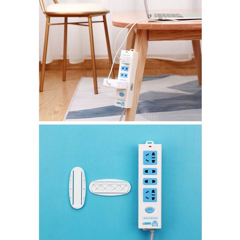 Miếng Dán Treo Ổ Cắm Điện Điều Khiển Đa Năng KUNBE Tháo Lắp Dạng Trượt Dễ Dàng Không Cần Khoan