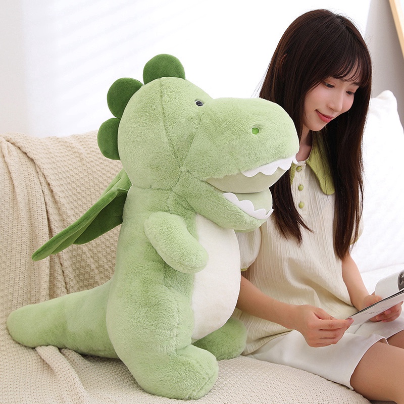 CÓ SẴN 60cm Gấu bông khủng long dễ thương, Búp bê khủng long xanh và đồ chơi nhồi bông