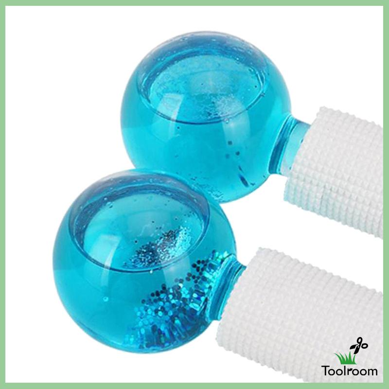 Quả Cầu Pha Lê Làm Mát Chăm Sóc Da Mặt Cổ Màu Hồng