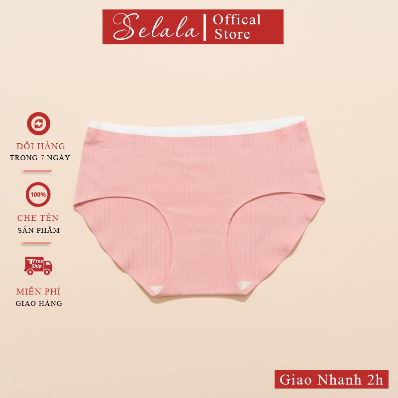 Quần Lót Nữ Cotton Selala Cạp Vừa Cao Cấp Kháng Khuẩn Không Viền QC09 | BigBuy360 - bigbuy360.vn