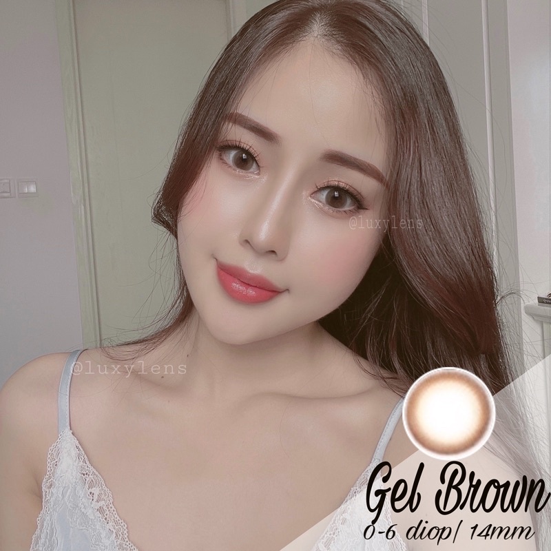 [ Ảnh Thật ] Lens Gel Brown 0-6 diop 14.0mm Nhập Khẩu Hàn Quốc - Luxy Lens