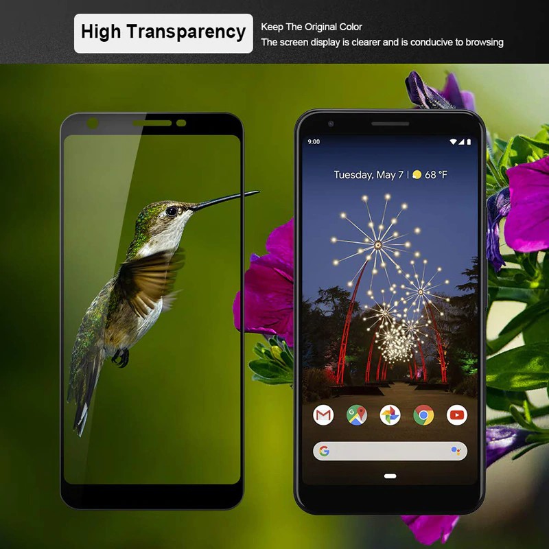 Kính Cường Lực 4D Full Màn Cho Google Pixel 3A, Dán Màn Hình Pixel Full Màn
