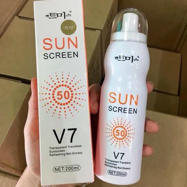 [Ảnh Thật] Xịt Chống Nắng v7 Sunscreen V7  238ml Hàn Quốc Chính Hãng