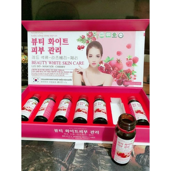 Nước Uống Trắng Sáng Đẹp Da Beauty White Skin Care Với Thành Phần Collagen Nano Nhập Khẩu Hàn Quốc