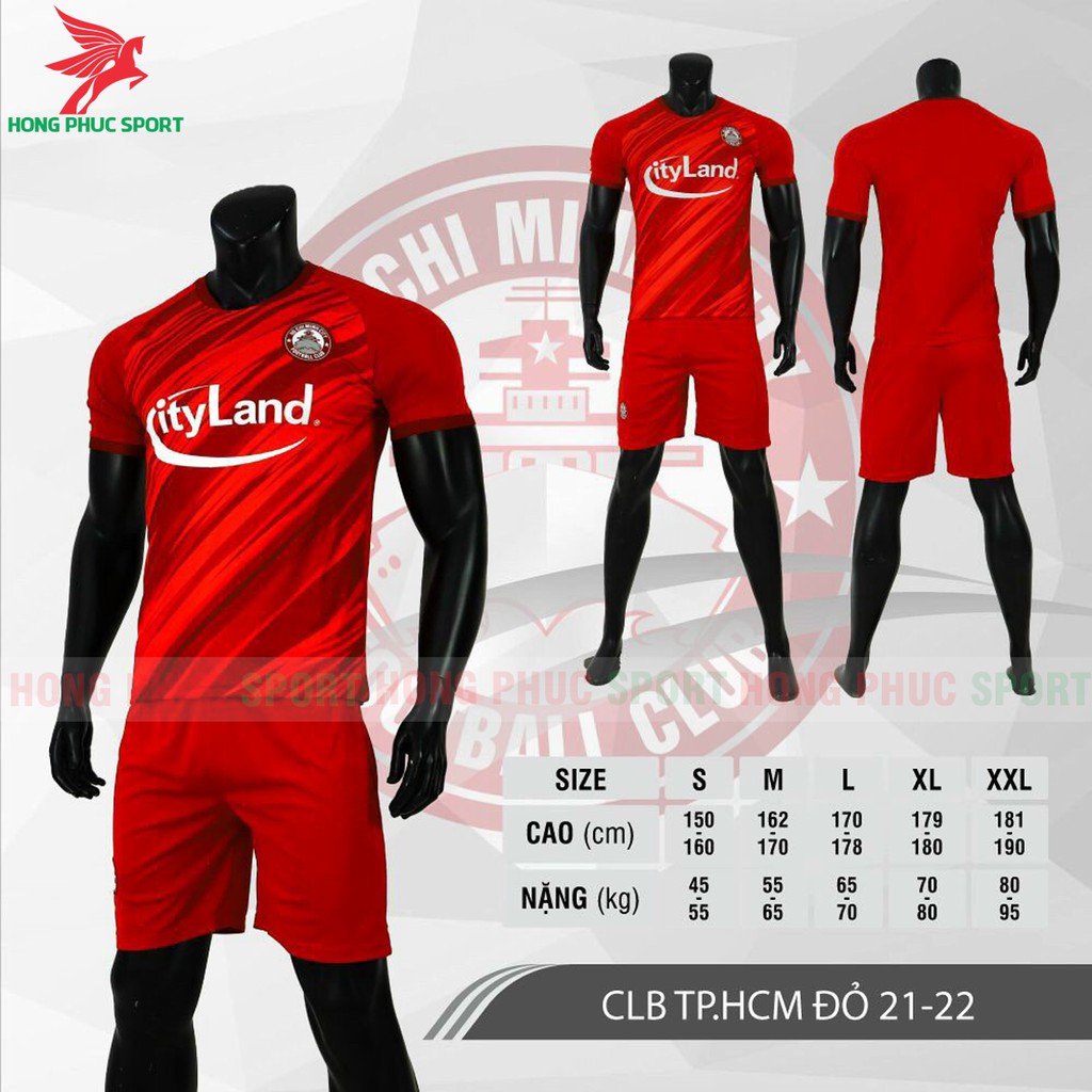 BỘ QUẦN ÁO BÓNG ĐÁ THUN LẠNH CAO CẤP CLB HỒ CHÍ MINH 2021 2022