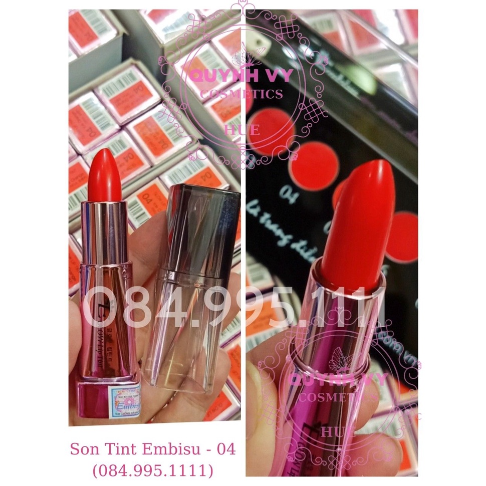Son Liptint Embisu Hàn Quốc, Quynh Vy Cosmetics - Hue, Son Bền Màu Lâu Trôi Mềm Mịn Môi Được Các Bạn Trẻ Yêu Thích