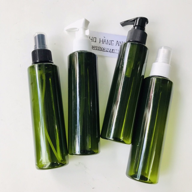 [ Chai lọ hủ nhựa 100ml ] 50 Chai nhựa vuông màu xanhlá 100ml- combo 50 Chai pet nhựa 100ml xịt xương/ Vòi nhấn/xịt giọt