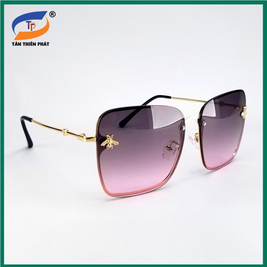 Kính mát nữ thời trang chống nắng, chống tia UV 80. Tròng kính không gọng, màu đen khói, form ôm mặt, râm mát và dịu mắt | BigBuy360 - bigbuy360.vn