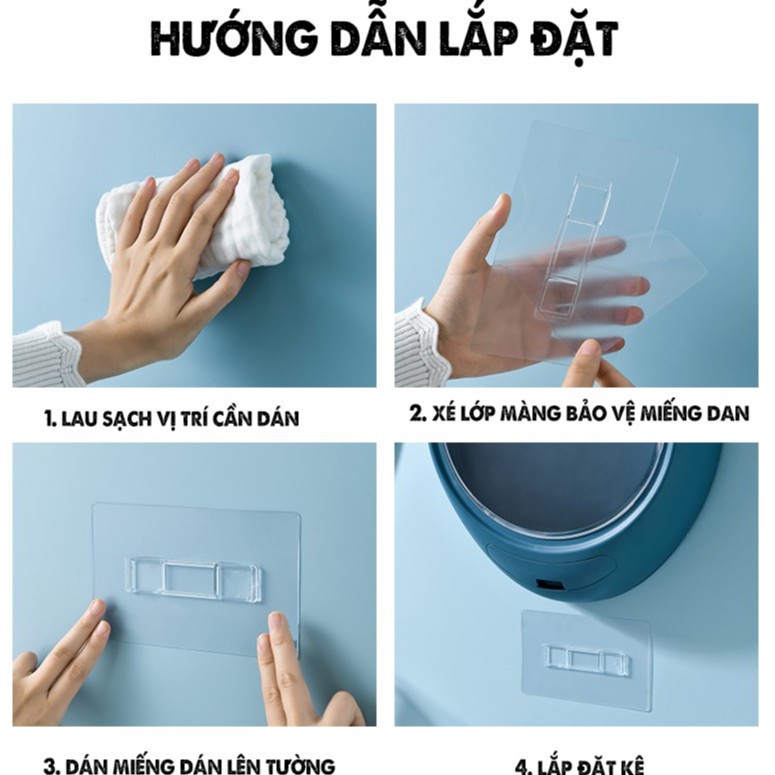 Kệ Đựng Mỹ Phẩm Tròn Treo Tường Phong Cách Đơn Giản Chất Liệu Cao Cấp Dễ Dàng Lắp Đặt