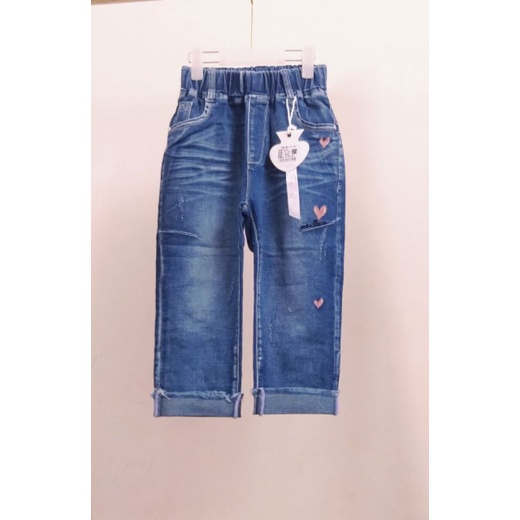 (mới về)Quần lửng bò, lửng jeans cao cấp co dãn mềm đẹp cho bé gái 18-27kg