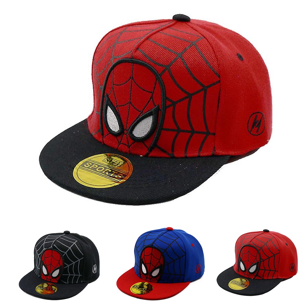 Mũ Lưỡi Trai In Hình Người Nhện Phong Cách Hip hop Mới Cho Bé